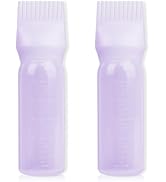 BLAAROOM Root Comb Applicator Bottle 6 Ounce, 2 Pack Hair Oil Applicator Bottle, Hair Dye Bottle ...