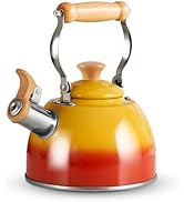ROCKURWOK Tea Kettle, Tea Pot with Cool Touch Ergonomic Handle, Tea Kettle Food Grade Stainless S...
