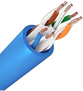 Syston Cable Technology Cat6e Ethernet Internet Cable - 50 FT,600MHz 23AWG Solid Bare Copper Wire...