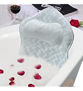 Vezyturly Bath Pillows for Head,Neck,Shoulder and Back Support,Tub SPA Relaxing Ergonomics Air Me...
