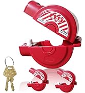 PKLIYH Universal Gate Valve Lockout,Hose Bib Lock for Outdoor Faucet Knob/Water Spigot/Propane Ta...