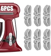 Cord Organizer for Appliances, 6-Pack Grey Silicone Cable Wraps – Stick-On Cord Holder for Mixers...