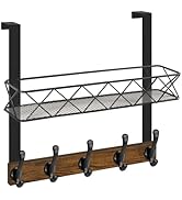 YINMIT Over The Door Hooks Organizer, Over The Door Hanger with Basket, Over The Door Towel Rack ...
