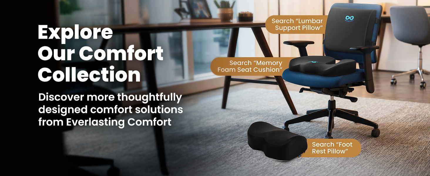 Memory Foam Seat Cushion Office Chair Car Ergonomic Accessories Tailbone Pain Relief Sciatica