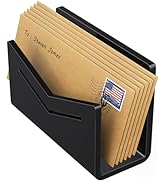 Beego Envelope and Mail Organizer Countertop - Black Acrylic Desk Organizer Letter Holder Desktop...