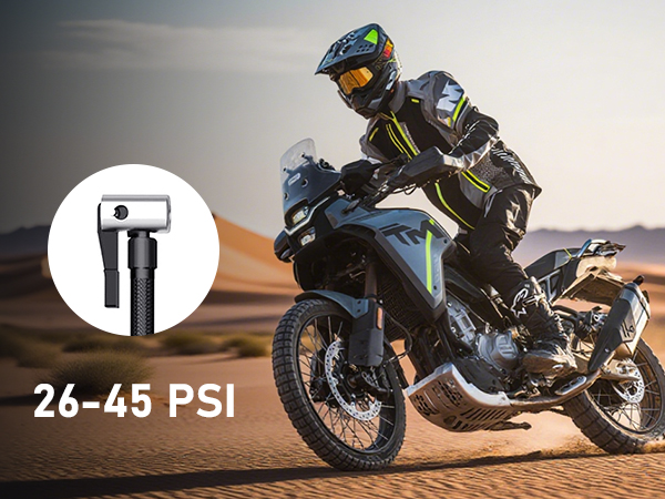 tire inflator: motorcycle mode