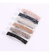 7Pcs Colorful Sparkly Glitter Hair Clips Elegant Rhinestone Hair Barrettes for Women Fine Hair Fa...