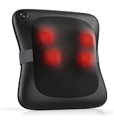 Nekteck Lower Back Massager with Heat, 3D Shiatsu Electric Kneading Massage Pillow, Deep Tissue P...