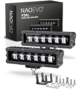 NAOEVO 6 Inch LED Light Bar, 50W 2600LM Lens Spot Lights, LED Fog Lights - LED Off Road Lights fo...