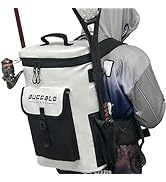 Buffalo Gear Fish Cooler Backpack 32Qt Waterproof Fishing Backpack Cooler Portable Fish Bag, Keep...