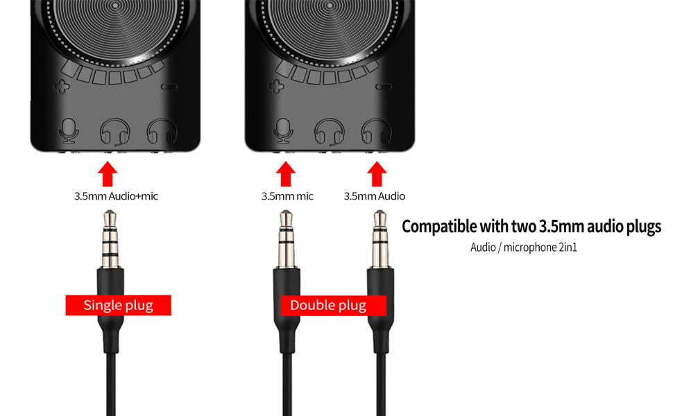 Compatible With two 3.5mm audio plugs