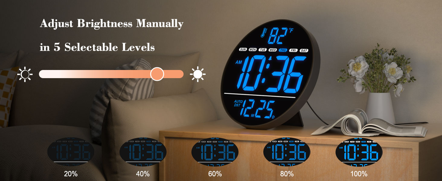 glows in the dark wall clock