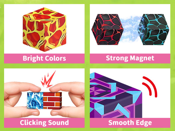 Magnetic Blocks -Magnetic Building Blocks Toys for Kids Magnet Blocks Cubes Games Building Toys