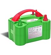 NuLink Electric Portable Dual Nozzle Balloon Blower Pump Inflation for Decoration, Party [110V~12...