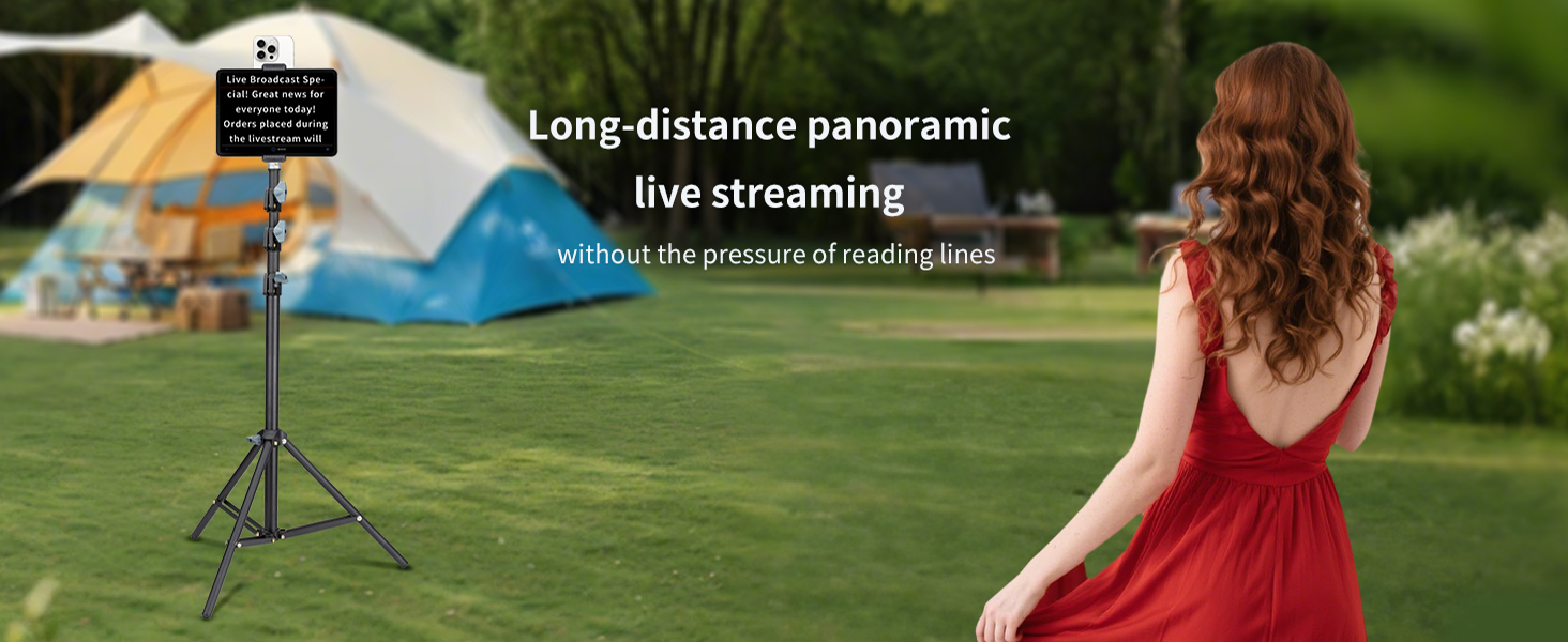 Long-distance panoramic live streaming without the pressure of reading lines.