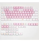 AULA MOA Keycaps 116 Keys, PBT Keycap Set for Mechanical Keyboard, Pink Bunny Pattern Cute Keycap...