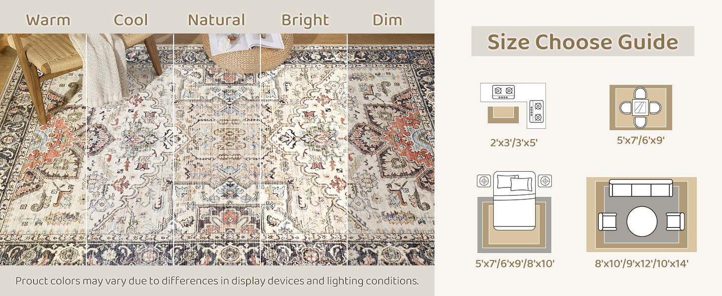 rug size choose gudie