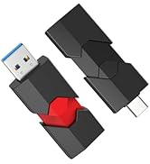 RAOYI 2 Pack 128GB USB C Flash Drive 2 in 1 Type C + USB 3.0 Flash Drive Dual OTG Retractable Typ...