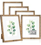 HOUSE DAY 8x10 Picture Frame, Picture Frames 8x10 Wooden Picture Frames with Real Glass, Rustic 8...