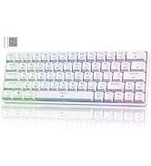 TMKB T63 Gaming Keyboard, 60% Wireless Mechanical Keyboard with Bluetooth/2.4G/Type-C, Compact 63...