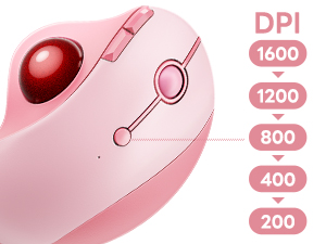 trackball mouse with adjustable DPI