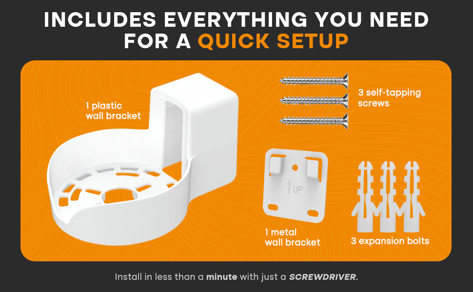 INCLUDES EVERYTHING YOU NEED FOR A QUICK SETUP