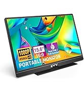 KYY Portable Monitor Latest 15.6'' FHD 1080P USB-C HDMI Laptop Monitor w/Smart Cover Bag &amp; Dual S...