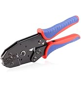 HKS Crimping Tool For Non-Insulated Terminal - Ratcheting Wire Crimpers - AWG 20-8 (0.5-10mm²) - ...