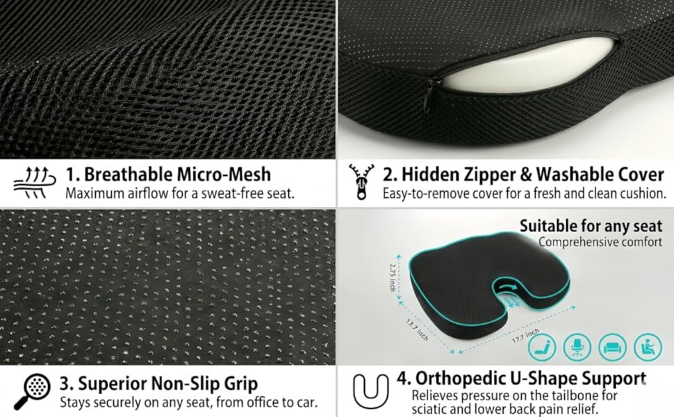 Ergonomic Memory Foam seat