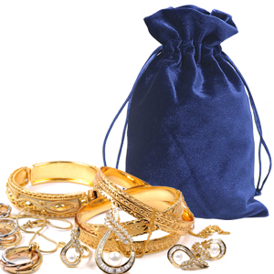 Soft velvet bags with drawstring 6x9 inch 