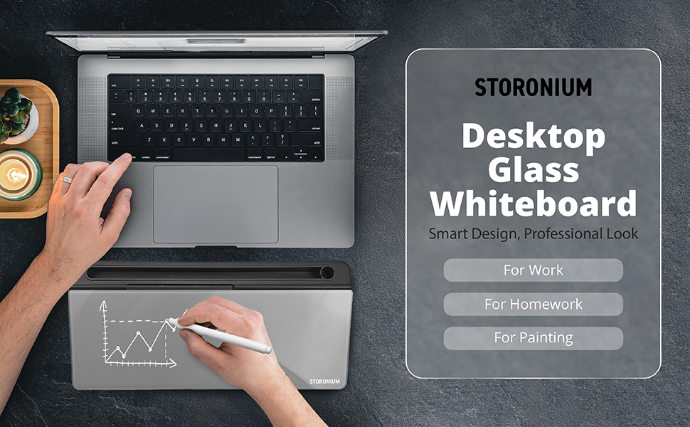 Storonium Desktop Glass Whiteboard