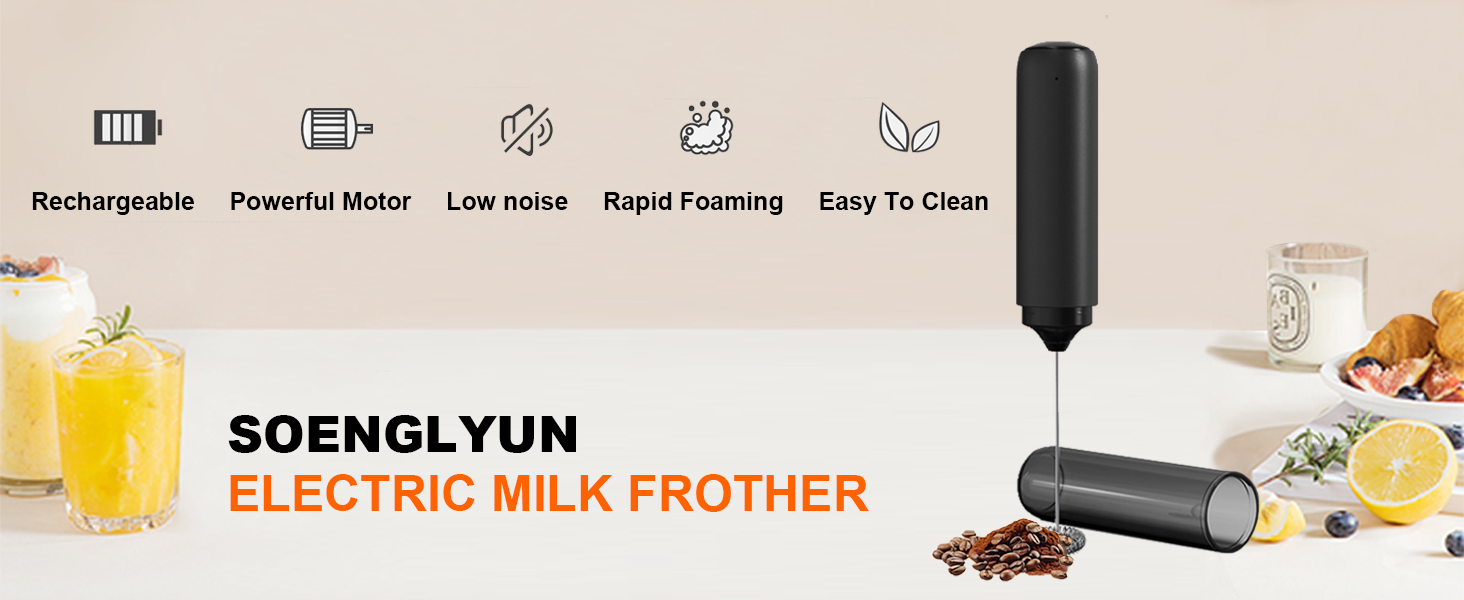 Rechargeable Milk Frother Handheld