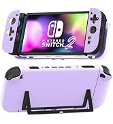[Easy Docking Version] GLDRAM Purple Case for Nintendo Switch 2 (2025), Dockable Hard Shell PC Pr...