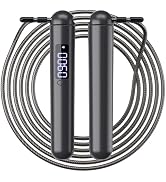 ACHDOFITS Smart Jump Rope | Accurate Calorie Tracking &amp; 4 Training Modes | Adjustable Steel Wire ...