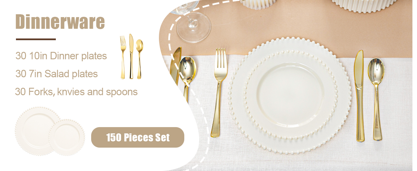 ivory plastic party plate 2