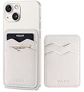 VULKIT Stick on Card Holder Compatible for iphone Leather Cell Phone Wallet Credit Card Case Stro...