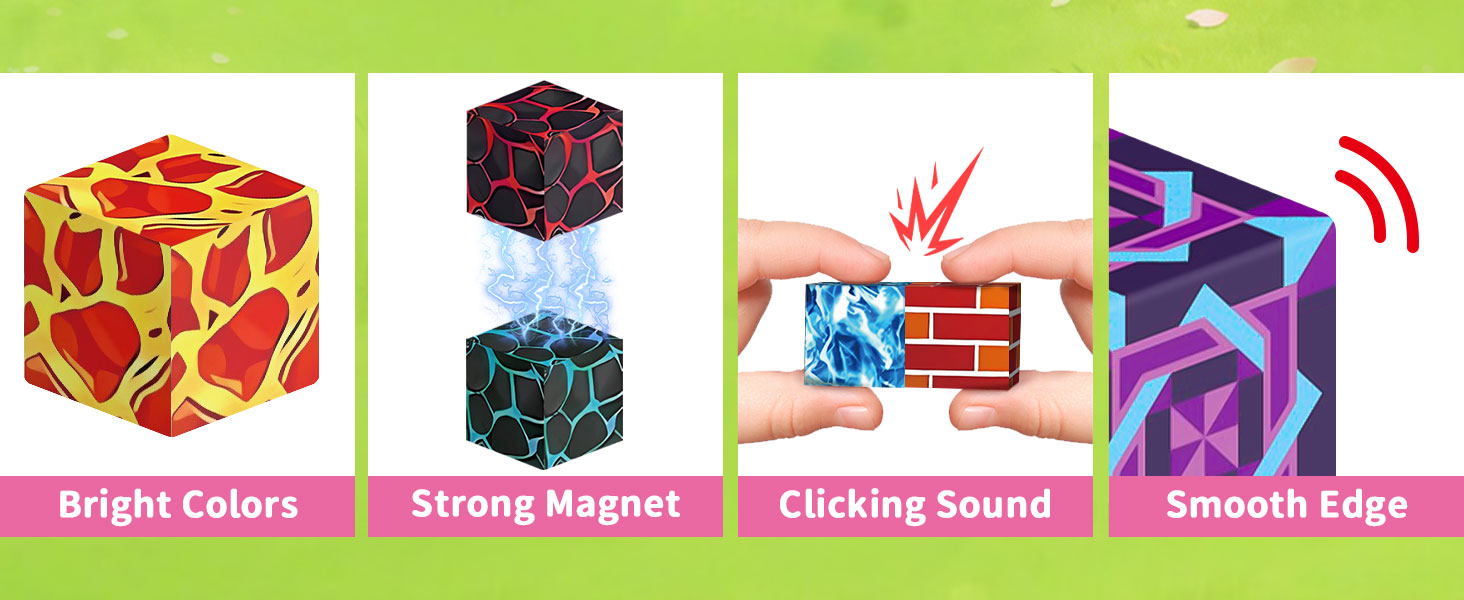 Magnetic Blocks -Magnetic Building Blocks Toys for Kids Magnet Blocks Cubes Games Building Toys