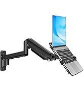 MOUNTUP Laptop Wall Mount, Adjustable Laptop Mount for Max 17" Notebook or Max 32" Monitor, Wall ...