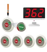 SavvyMate Caregiver Call Button, Wireless Call Light System for Elderly at Home with 5 Emergency ...