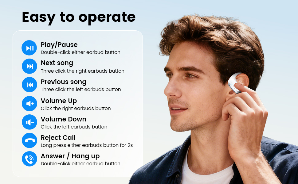 Transformers Open Ear Wireless Headphones Bluetooth 5.4 for Run, Over The Ear Waterproof Earbuds