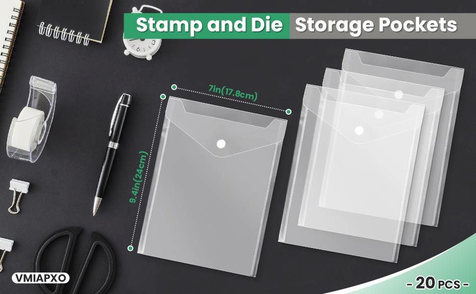 7" x 9.4" Stamp and Die Storage Pockets