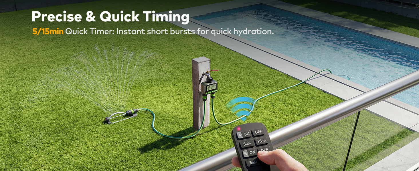 Sprinkler Timer with 3 Individual Programs, Brass Inlet Water Timer for Garden Hose