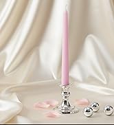pink taper candles