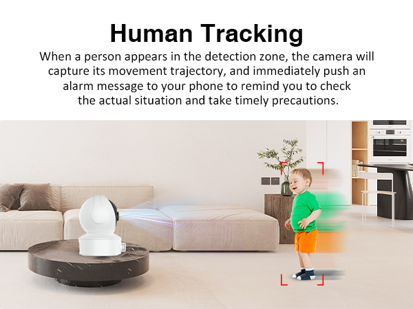 EVERSECU Smoke &amp; Gas Detection Home Security Camera with Sound Alarm 