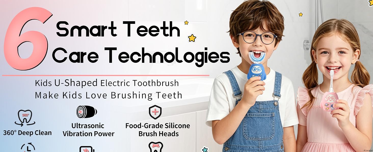 Kids Electric U Shaped Toothbrush