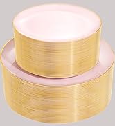 pink plastic plates
