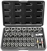 VEVOR Bolt Extractor Set, 32-Piece Bolt and Nut Remover Set, 6mm to 10mm, 13/32" to 3/4", CR-MO S...