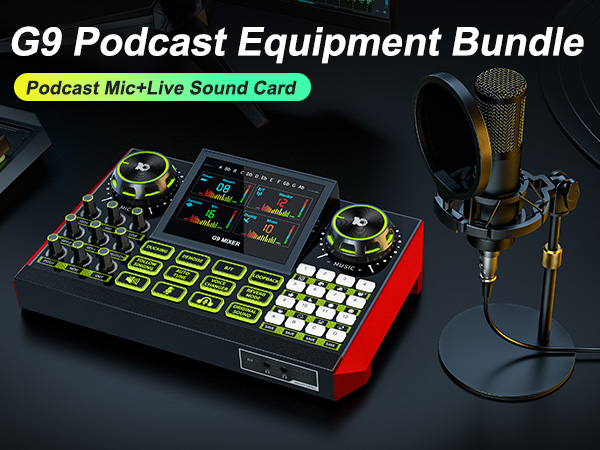 podcast equipment bundle podcast equipment sound card soundboard podcast audio mixer