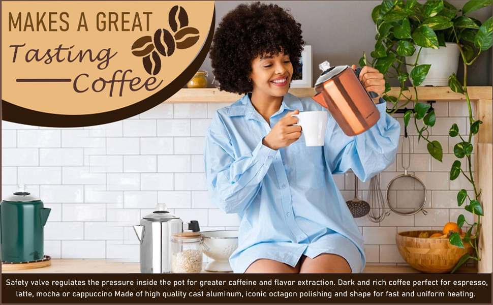perculator pot Excellent For Home &amp;amp; Camping Coffee Pot