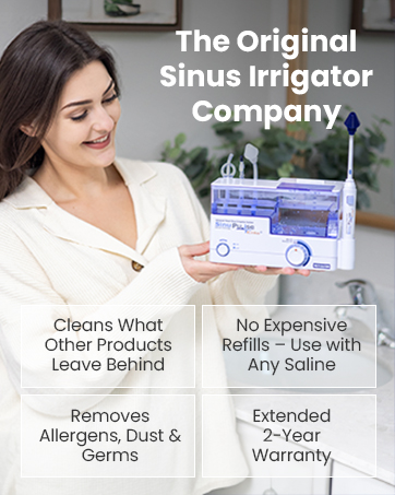 Sinupulse original sinus irrigator company any saline allergens